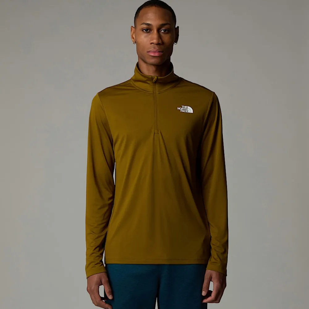 Camiseta De Manga Larga Con Cremallera De 1/4 24/7para Hombre-The North Face New