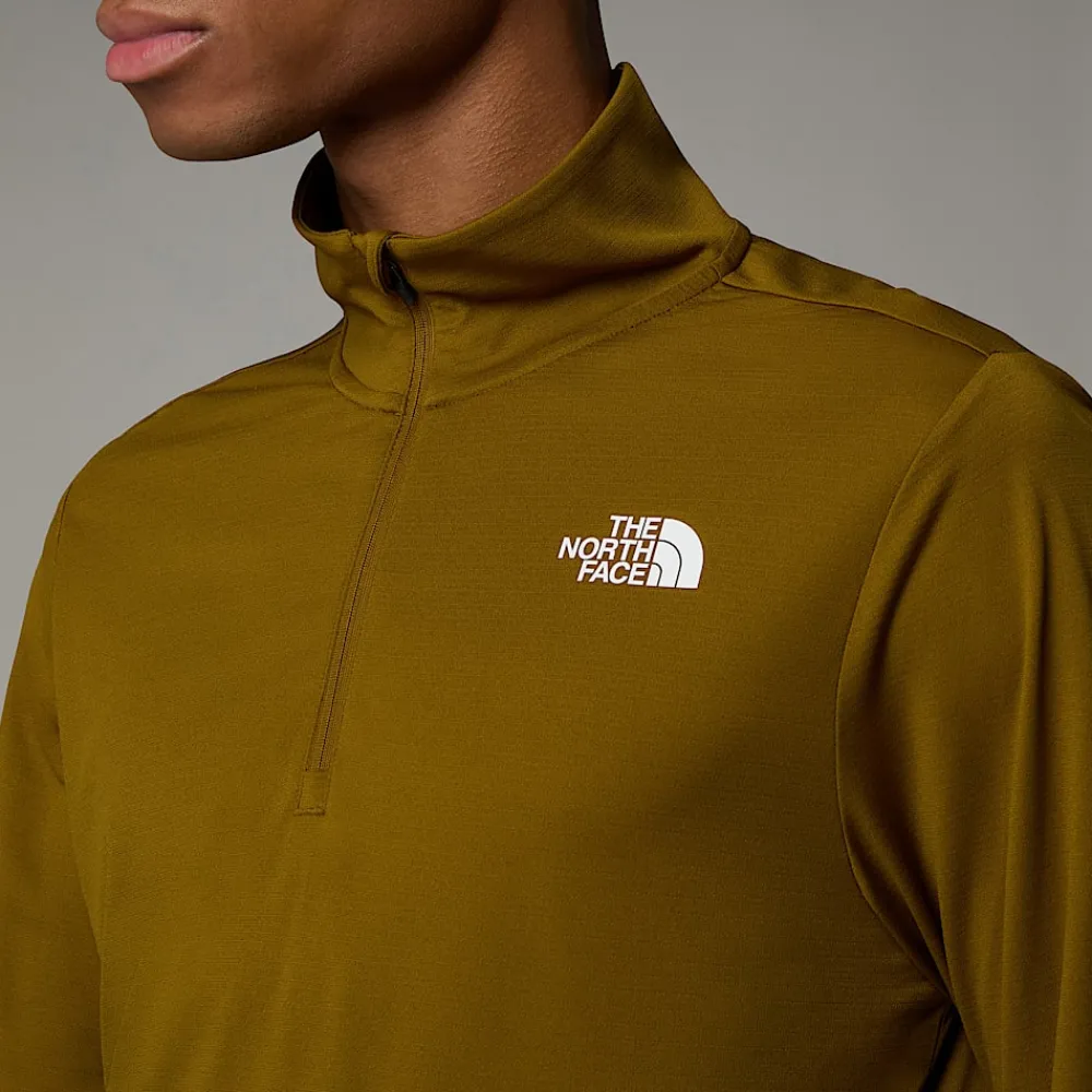 Camiseta De Manga Larga Con Cremallera De 1/4 24/7para Hombre-The North Face New