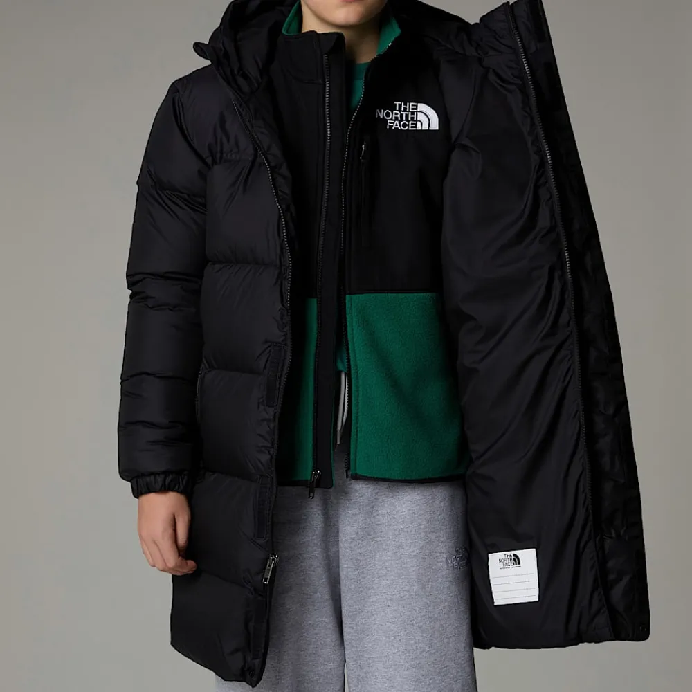 Parka Larga Nuptse Para Jóvenes-The North Face Clearance
