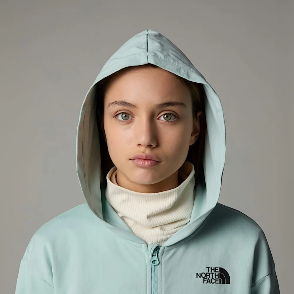 Sudadera Ligera Con Capucha Y Cremallera Integral Oversized Para Niña-The North Face New
